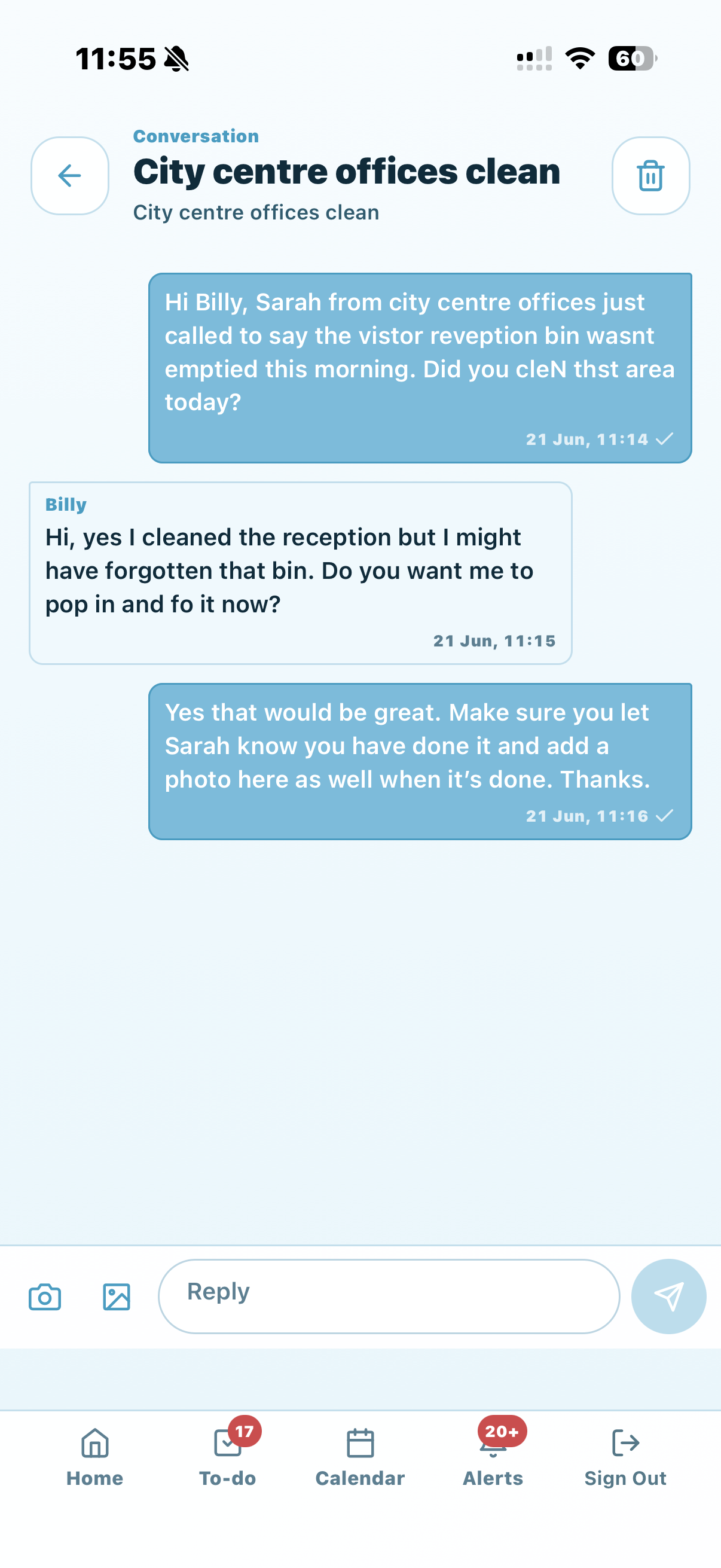 KleanFlo on-the-move conversation record