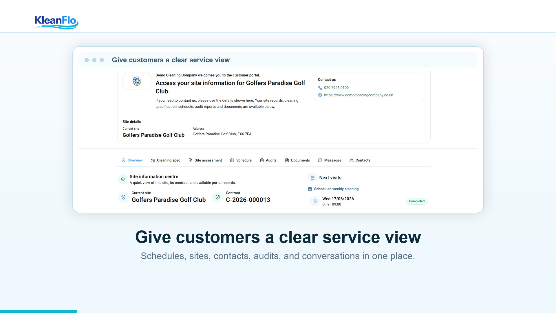KleanFlo customer portal video thumbnail